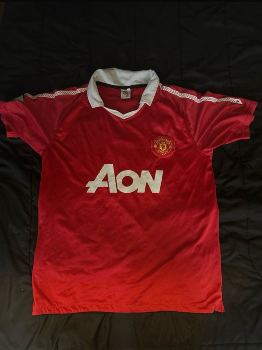 Kids' Red Soccer Jersey with Aon Logo